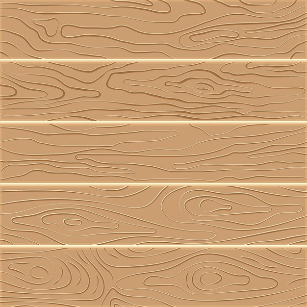 Cinque tavole di legno dal design piatto