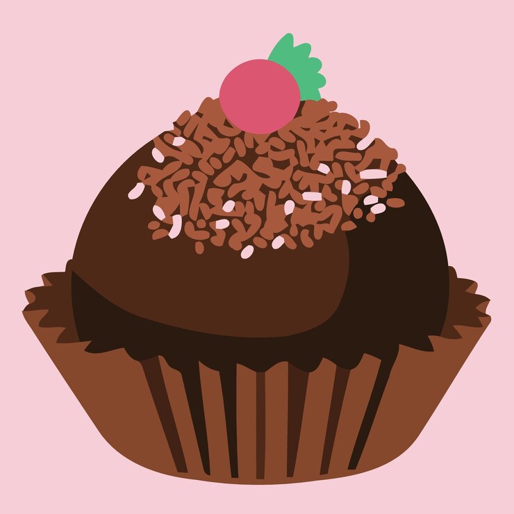 Vettore cioccolatini brasiliani chiamati brigadeiro