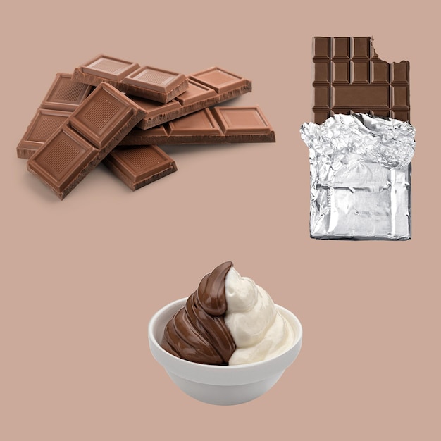 Cioccolato realistico vettoriale libero isolato