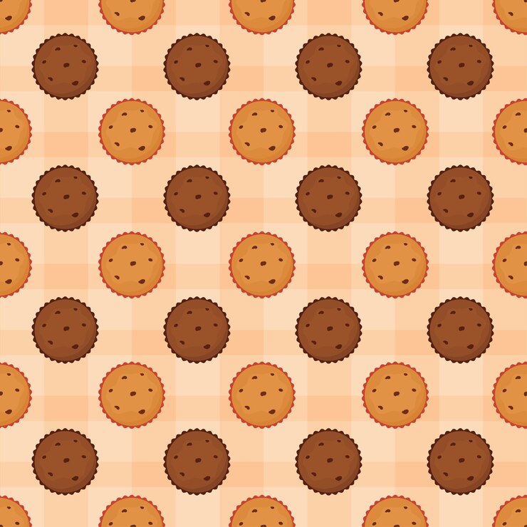 Vettore cioccolato seamless pattern design con decorazione choco in modello disegnato a mano del fumetto