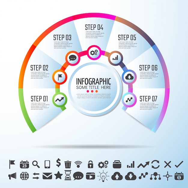 Circle Infographics Template Design