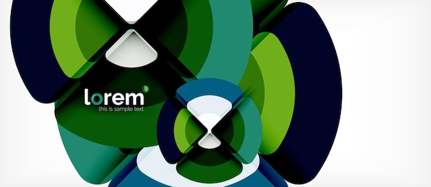 Circoli e triangoli sfondo astratto geometrico modello di layout astratto di tendenza per presentazioni aziendali o tecnologiche o carta da parati per copertina di brochure web