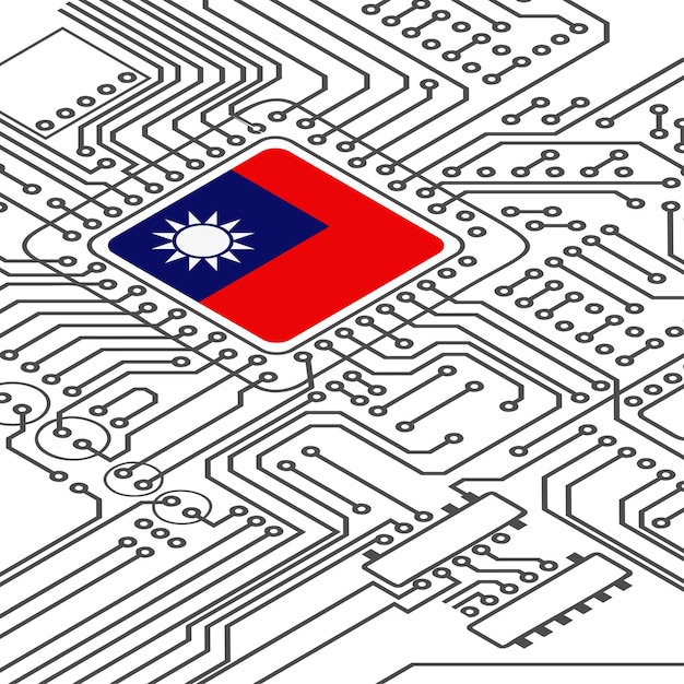 Circuito elettrico prospettiva Taiwan microchip