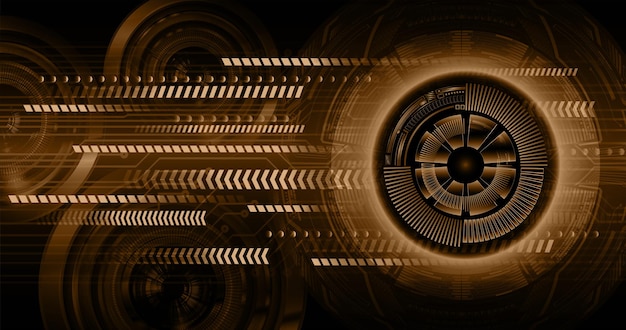 Circuito oculare cibernetico concetto tecnologico futuro sfondo