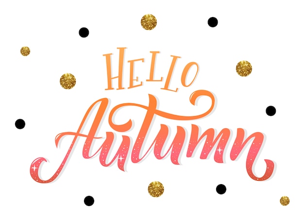 Citazione scritta a mano 'Ciao autunno'