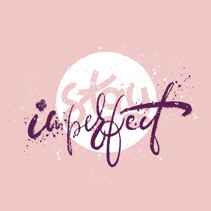 Vettore citazione scritta disegnata a mano stay imperfect calligrafia moderna per social card magliette poster tazze ecc