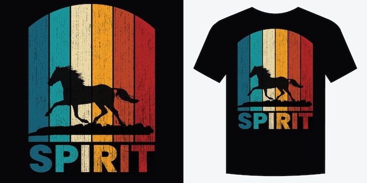 Vettore citazione tipografica motivazionale con wild galloping horse retro vintage tshirt vector design