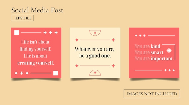 citazioni di ispirazione Modello di social media