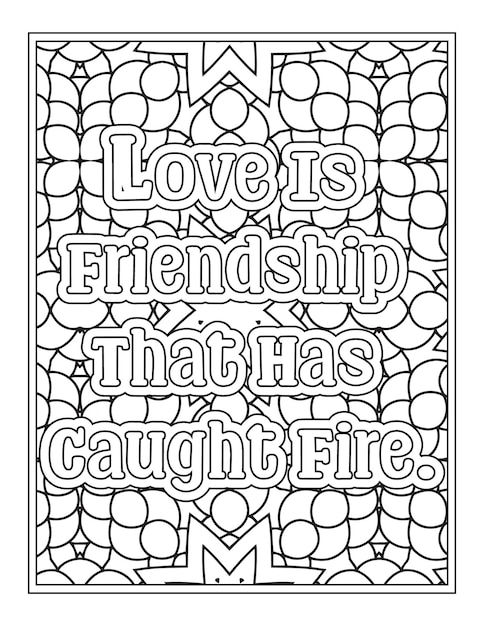 Citazioni di San Valentino Disegni da colorare per Kdp Coloring Pages