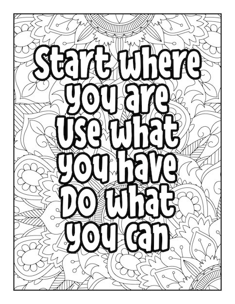 Citazioni motivazionali Mandala floreale da colorare