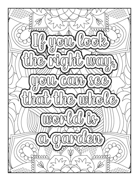 Citazioni motivazionali Mandala floreale da colorare
