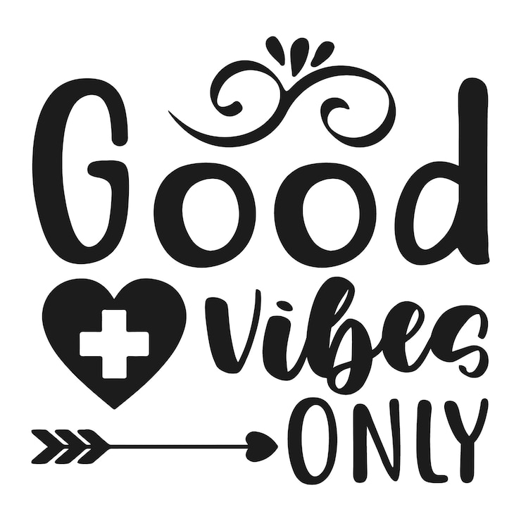 Vettore citazioni motivazionali positive scritte a mano infermieristiche design svg design