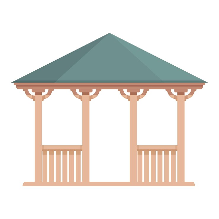 Vettore città pergola icona vettore cartoon casa di nozze casa natura