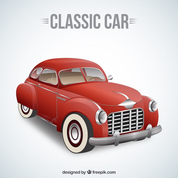 Classic car in colore rosso