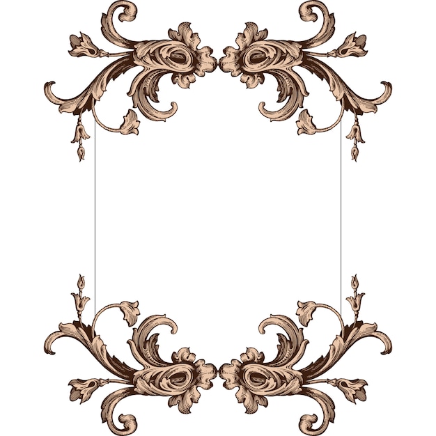 Classico set barocco di elementi vintage per il design. Calligrafia a filigrana elemento decorativo di design.