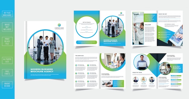 Clean Modern 08 pagine Design brochure aziendale