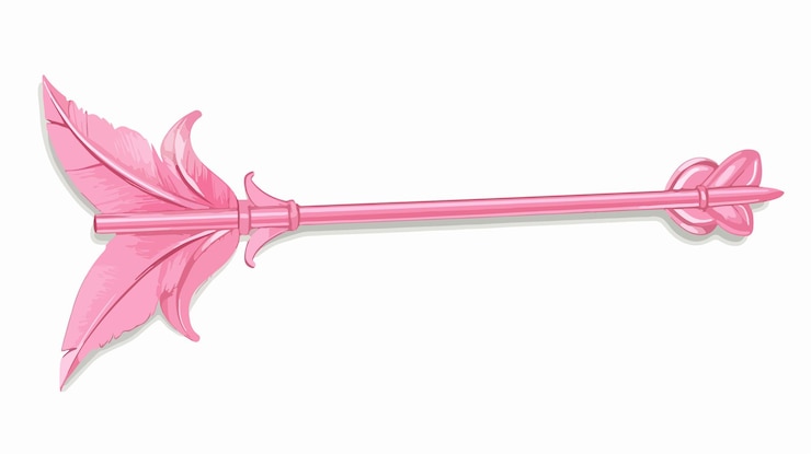 Vettore clipart a freccia decorativa rosa
