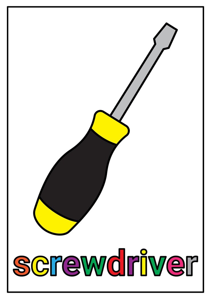 Vettore clipart semplice per cacciavite