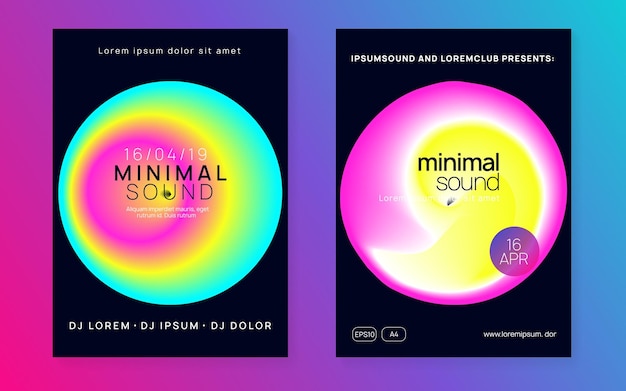 Club Banner Sfondo geometrico per il concetto di copertina Neon e Di