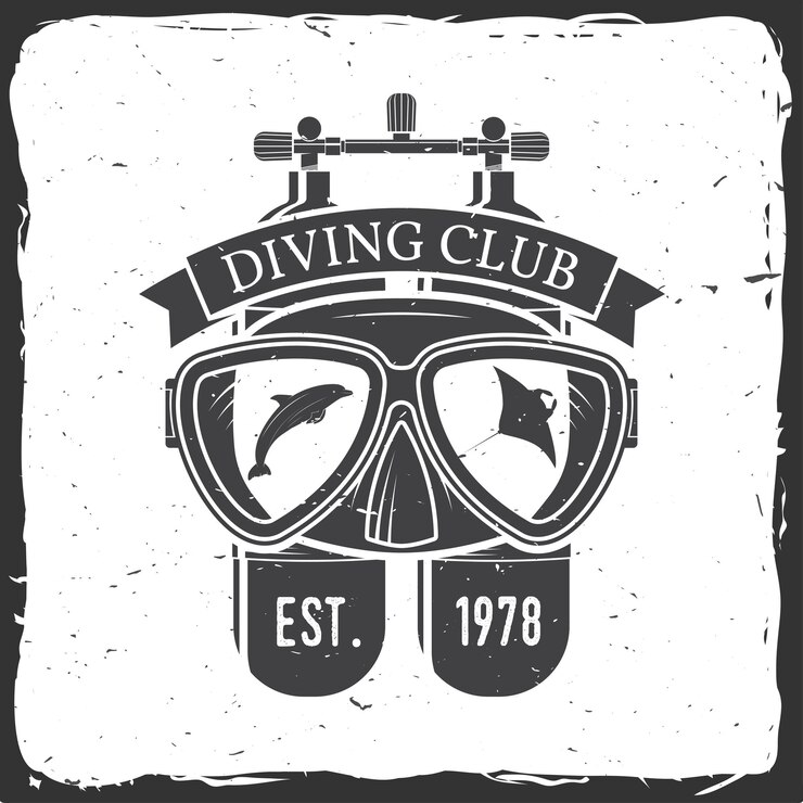 Vettore club subacqueo illustrazione vettoriale