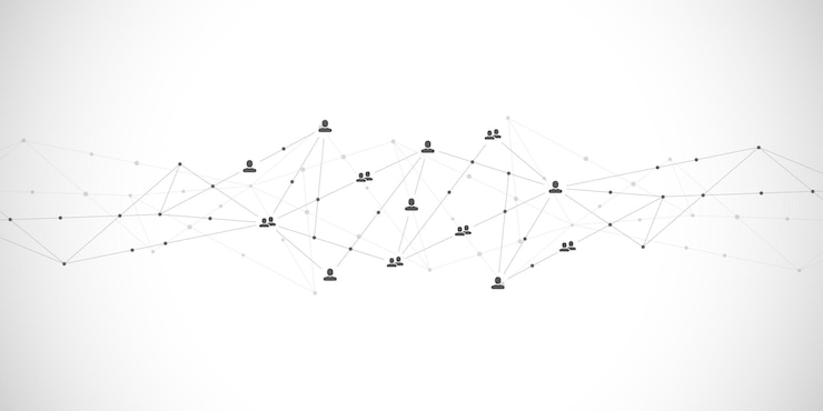 Vettore collegamento di persone e concetto di comunicazione illustrazione vettoriale di social network