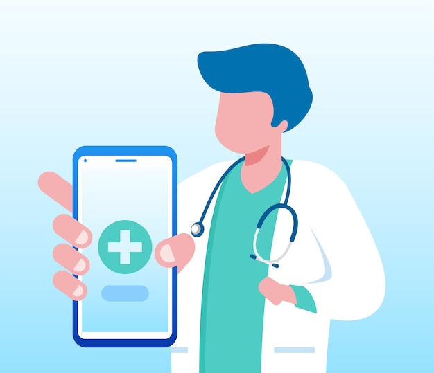 Collegamento facile del medico in linea con il gadget
