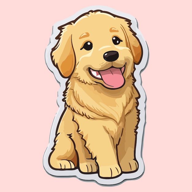 Collezione di adesivi colorati per cani e cuccioli carini Illustrazioni vettoriali adorabili per gli amanti dei cani Ge