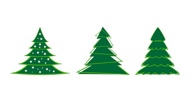 Collezione di alberi di Natale, design moderno