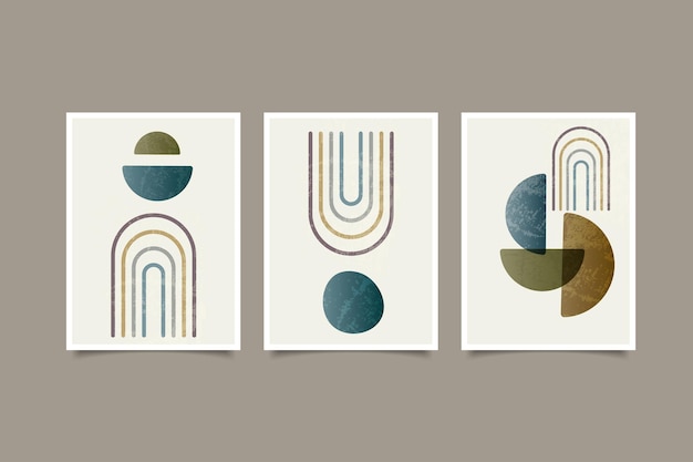 collezione di arte murale astratta boho moderna poster