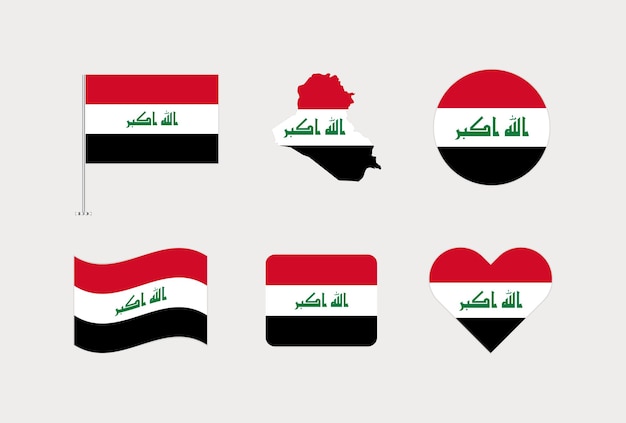 Collezione di bandiere dell'Iraq