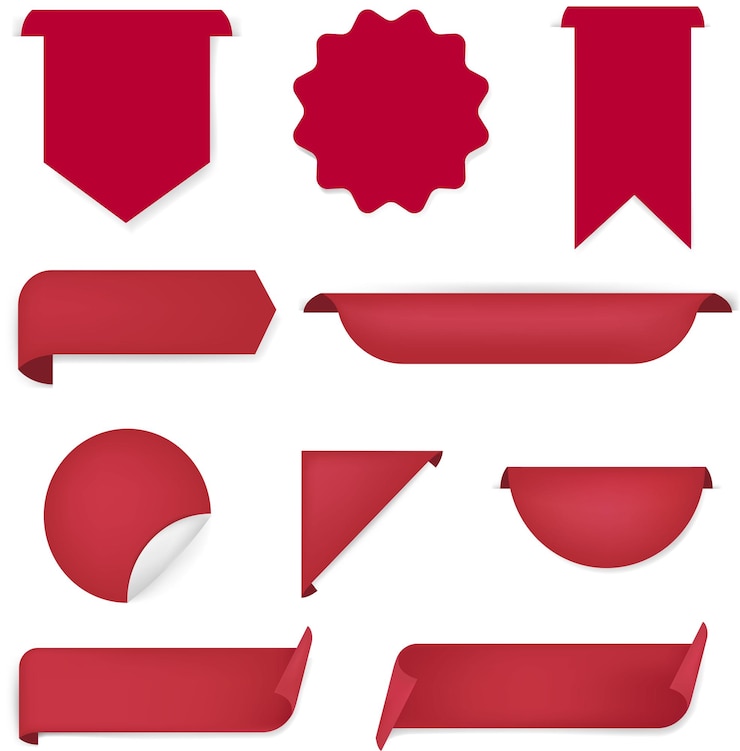 Vettore collezione di banner sticker banner