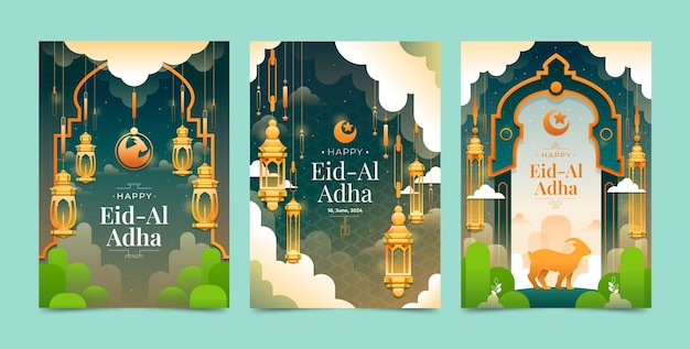 Collezione di biglietti di auguri islamici per l'Eid al-Adha