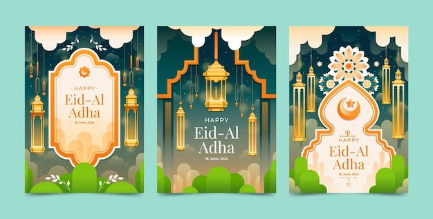 Collezione di biglietti di auguri islamici per l'Eid al-Adha
