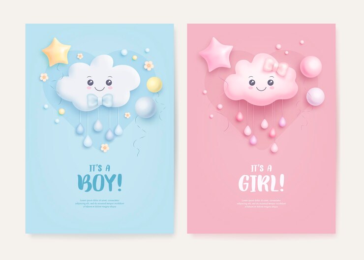 Collezione di carte baby shower