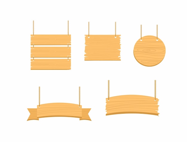 Collezione di cartelli da appendere in legno