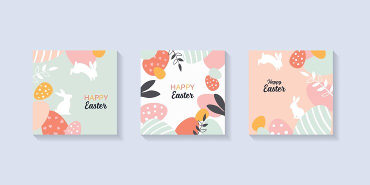 Collezione di cartoline d'auguri di Pasqua