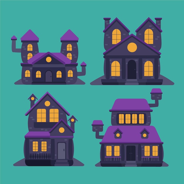 Collezione di case infestate di Halloween