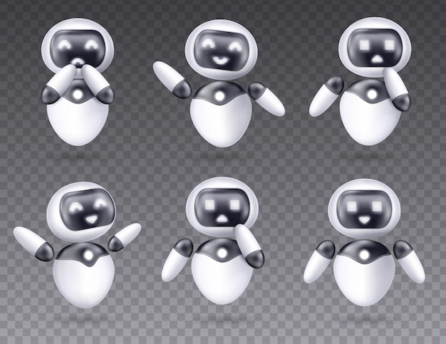 Collezione di chatbot in stile realistico