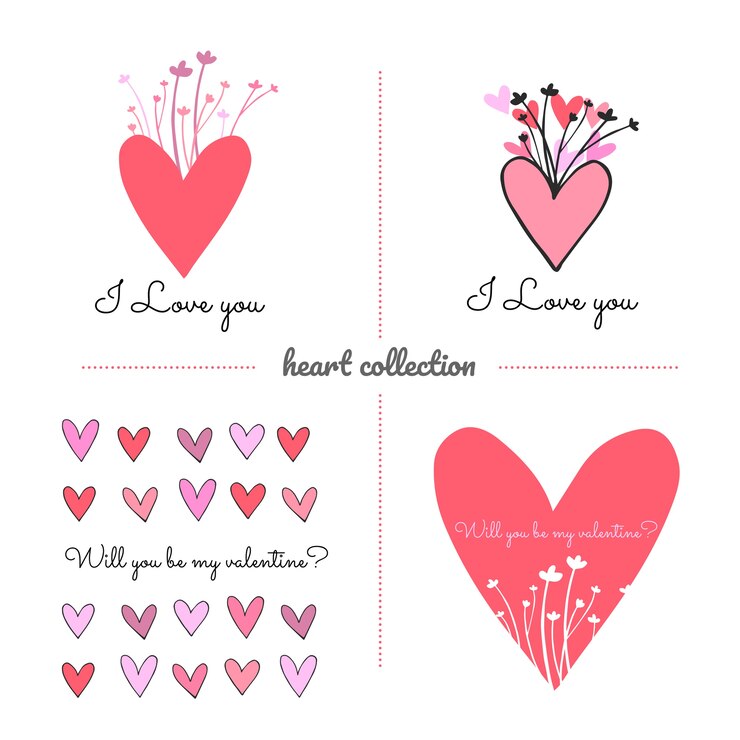 Collezione di cuori per San Valentino