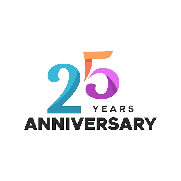 Collezione di design numerico vettoriale di anniversario