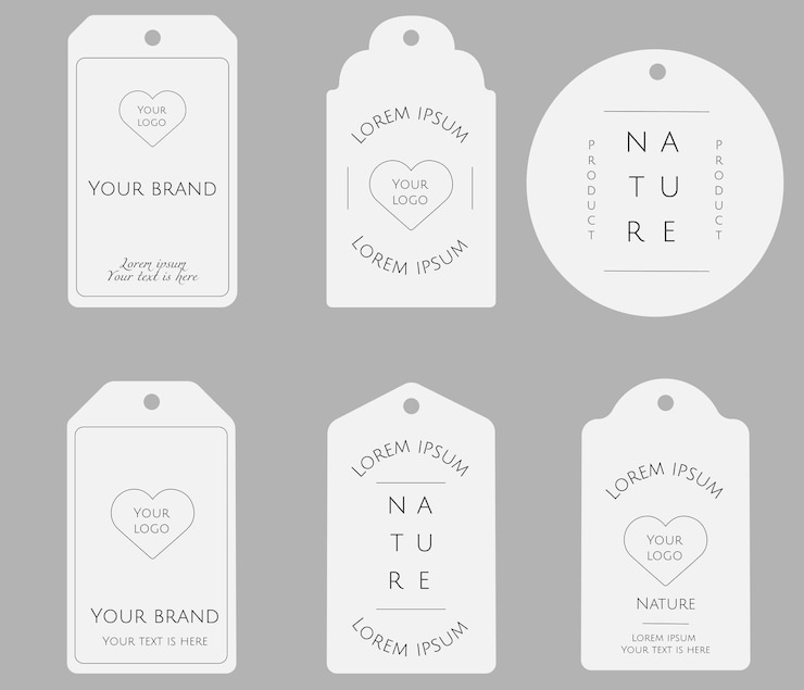 Vettore collezione di etichette pantry personalizzabili in bianco e nero