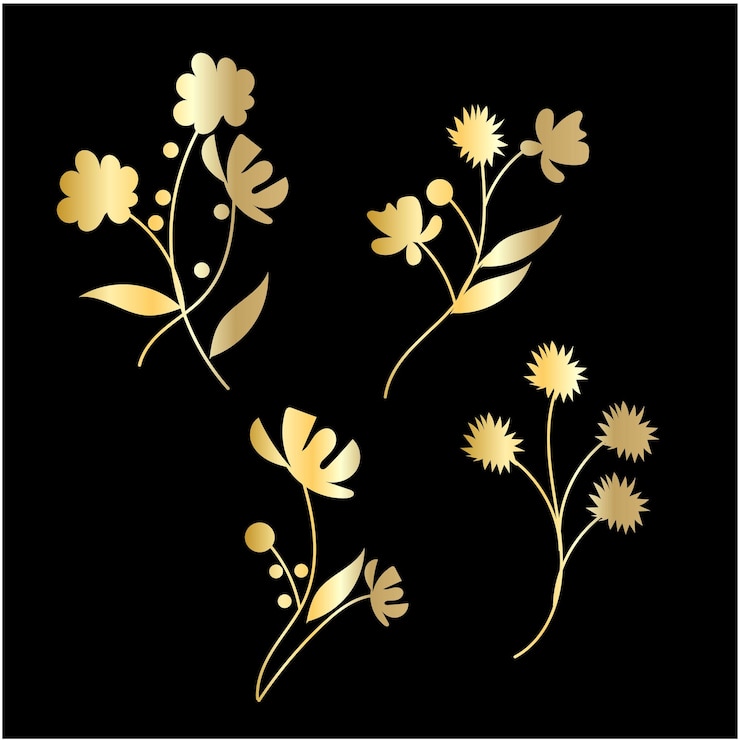 Vettore collezione di fiori disegnati a mano