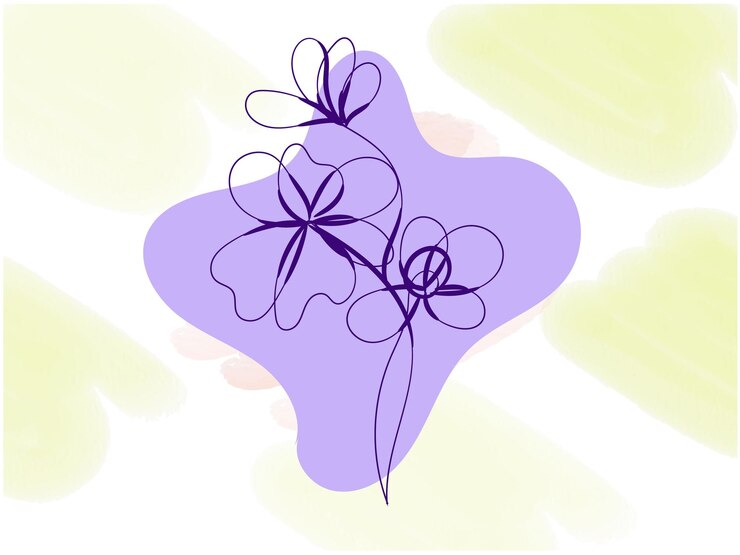 Collezione di fiori primaverili disegnati a mano