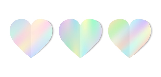 Collezione di Happy Valentine's Day con icone a cuore pastello