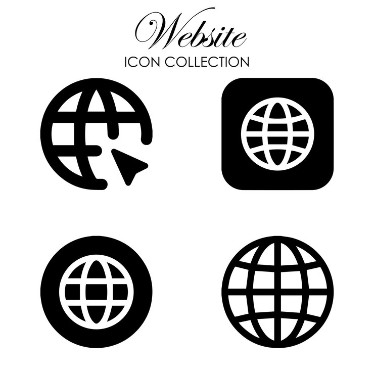 Vettore collezione di icone del sito web