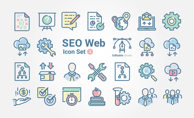 Collezione di icone Web SEO