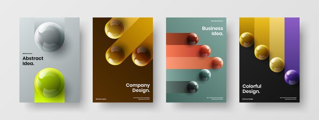 Collezione di layout di design vettoriale volantino fresco