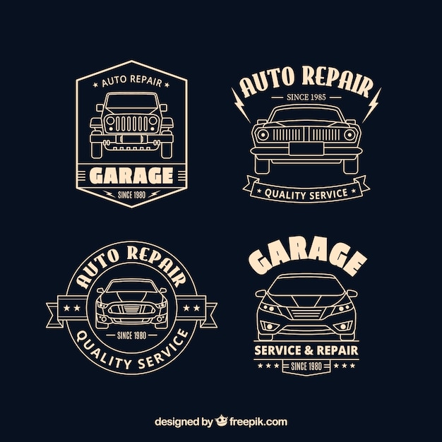 Collezione di loghi di auto piatte
