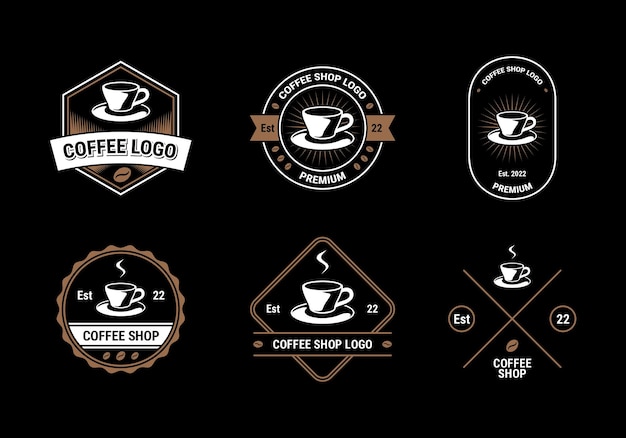 Collezione di logo della caffetteria