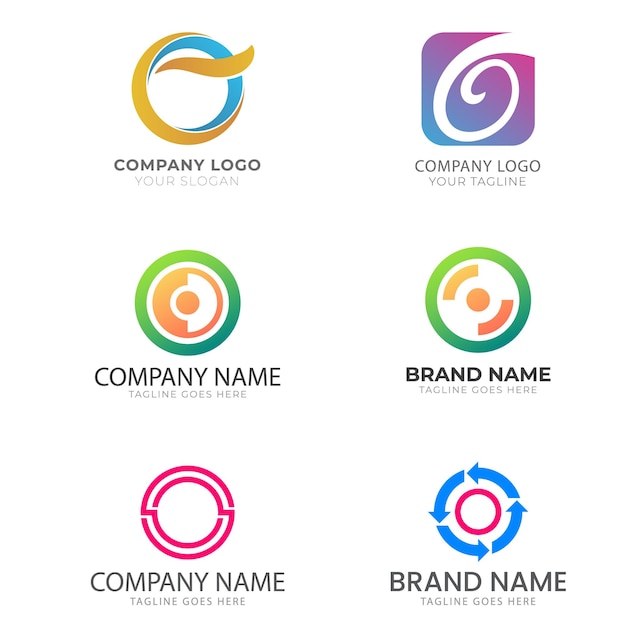 Collezione di logo delle lettere O Premium Vector